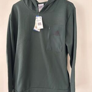 Adidas Men's Dark Green Pullover Hoodie